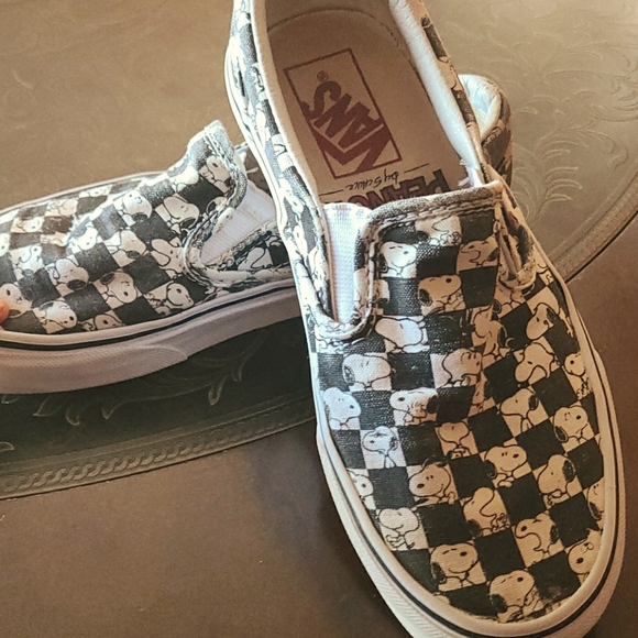 snoopy vans slip ons
